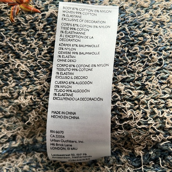 Pilcro bohemian/vintage style denim-knit jacket small - Picture 12 of 15